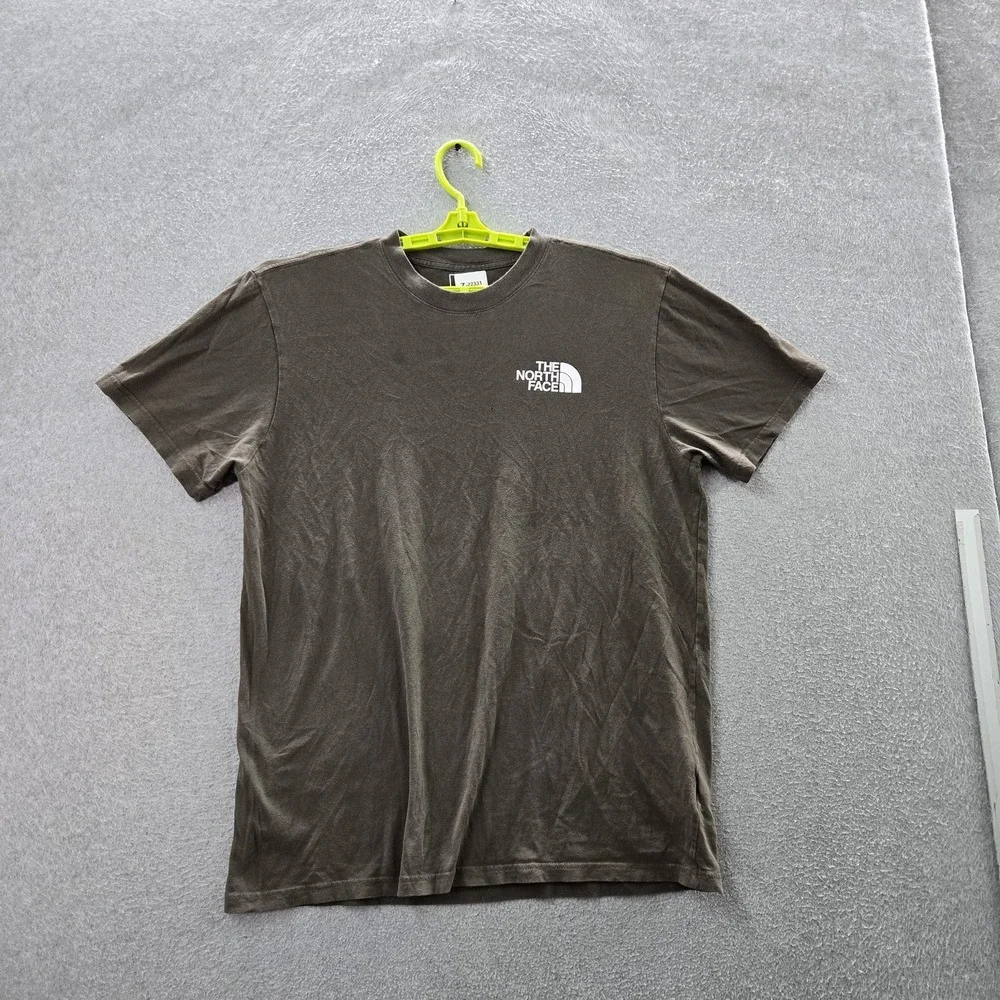 The North Face Men Shirt L Brown Logo Short‎ Sleeve